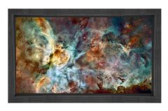 Soyut Reprodüksiyon Tablosu Siyah Ahşap - 50x70