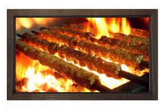 Şiş Kebap Tablosu Kahverengi Ahşap - 50x70