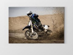 Motorsiklet Yarışı Tablosu Çerçevesiz - 70x100