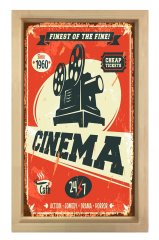 Cinema Tablosu Naturel Ahşap Çerçeve - 100x200