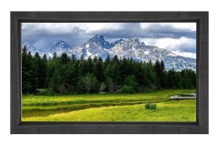 Dağ Ve Orman Manzarası Tablosu Siyah Ahşap - 50x70