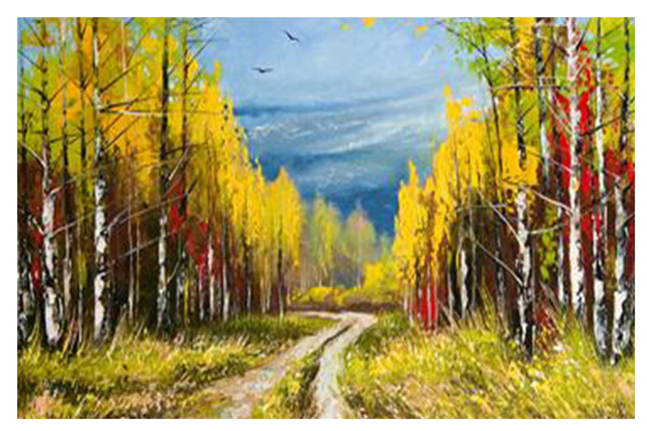 Orman Yolu Tablosu Çerçevesiz - 100x150