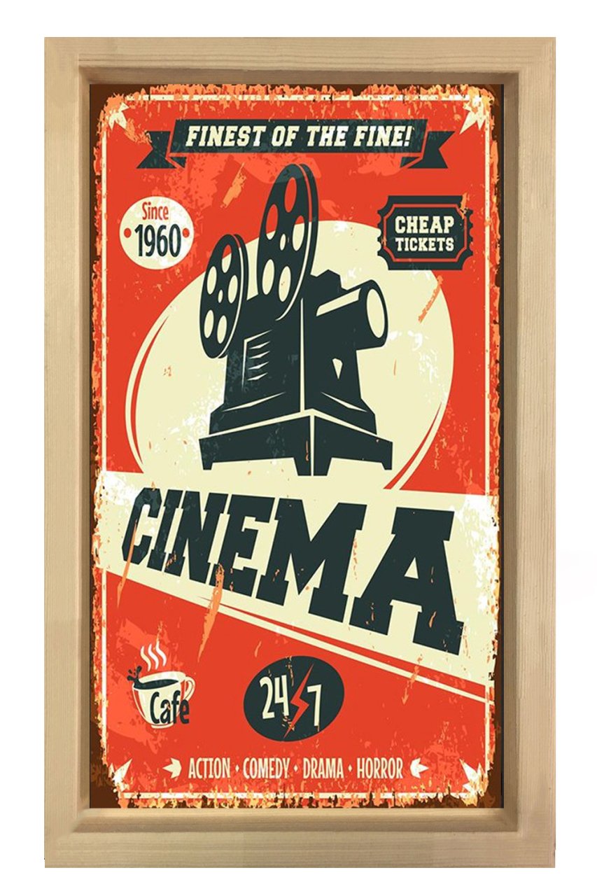 Cinema Tablosu Naturel Ahşap Çerçeve - 45x30