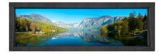 Dağ Manzarası Tablosu Siyah Ahşap Çerçeve - 180x60