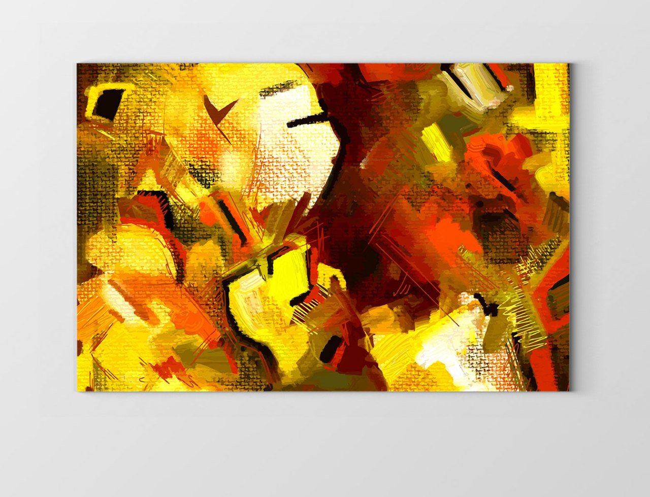 Soyut Yüz Tablosu Çerçevesiz - 50x70
