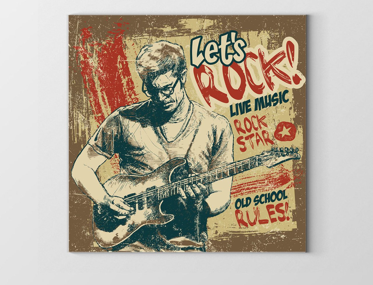 Rocker Adam Tablosu Çerçevesiz - 40x40