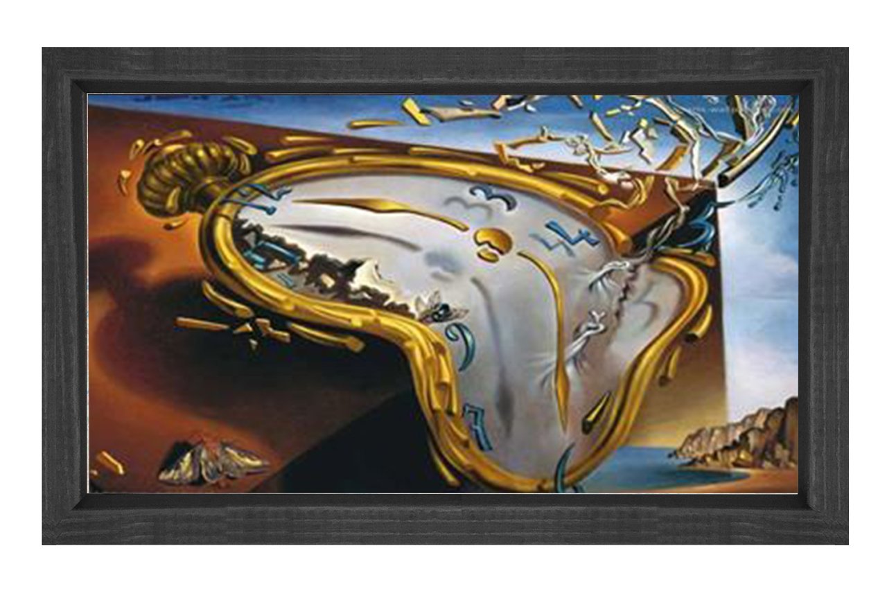 İlk Patlama Yumuşak İzleme Tablosu Siyah Ahşap Çerçeve - 40x60