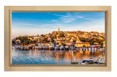 Kıyı Ve Şehir Tablosu Naturel Ahşap Çerçeve - 100x200