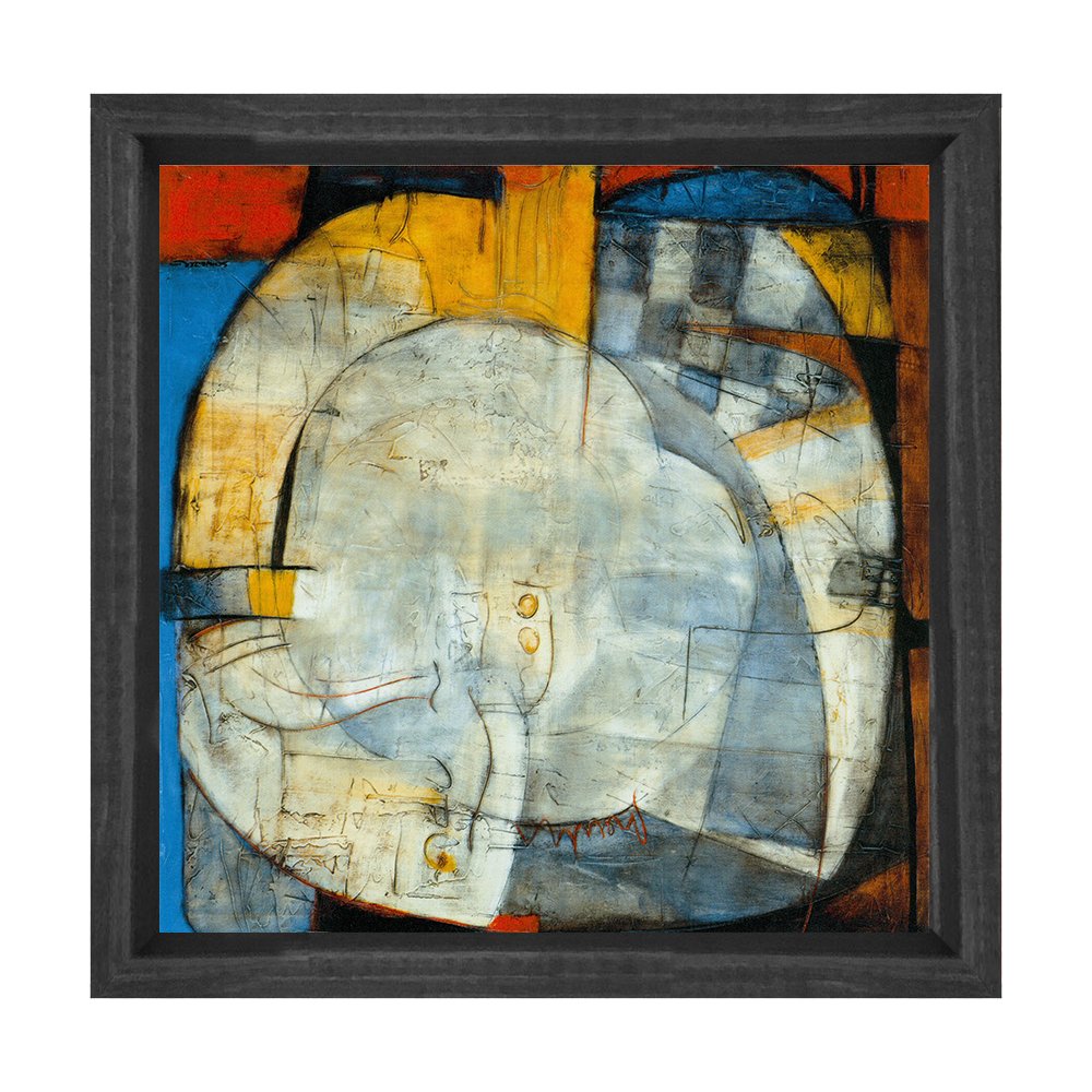 Soyut Reprodüksiyona Tablosu Siyah Ahşap Çerçeve - 100x100