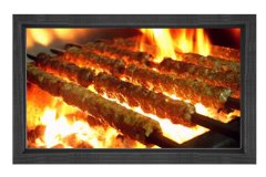 Şiş Kebap Tablosu Siyah Ahşap - 100x150