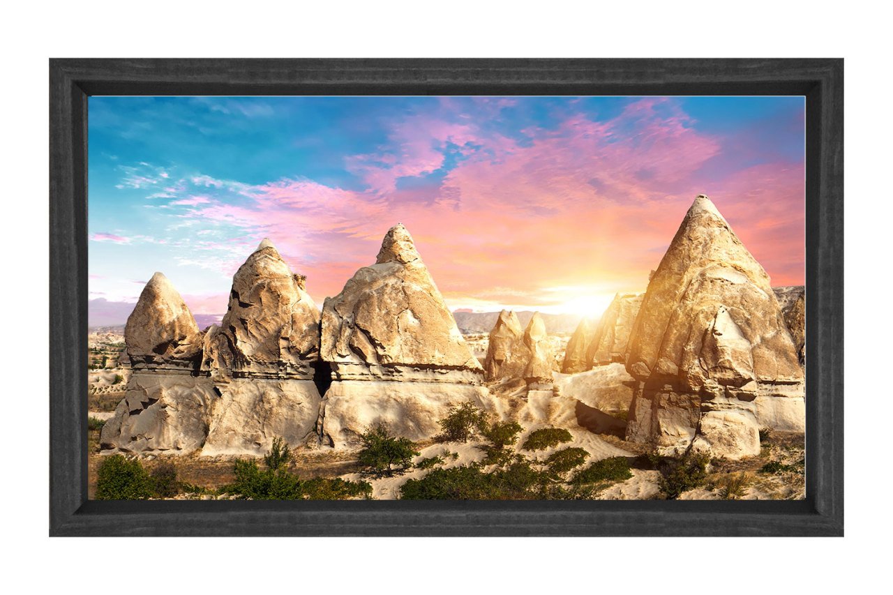 Peribacaları Tablosu Siyah Ahşap Çerçeve - 50x90