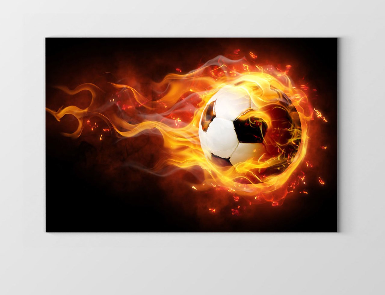 Yanan Futbol Topu Tablosu Çerçevesiz - 45x30