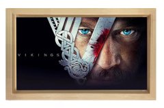 Vikings Dizi Afişi Tablosu Naturel Ahşap - 50x70