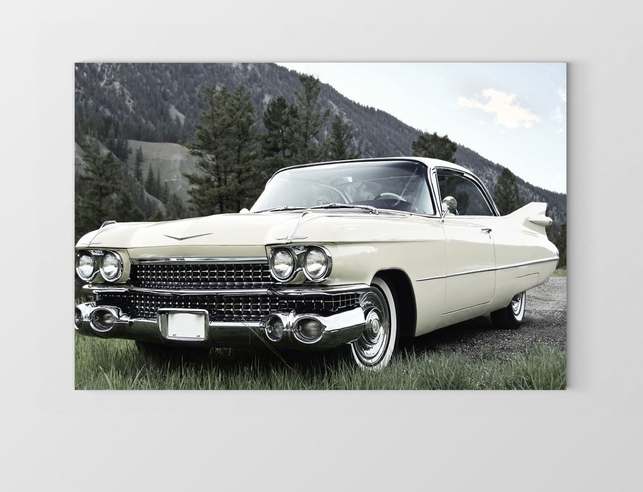 Classic Car In Nature Tablosu Çerçevesiz - 100x200