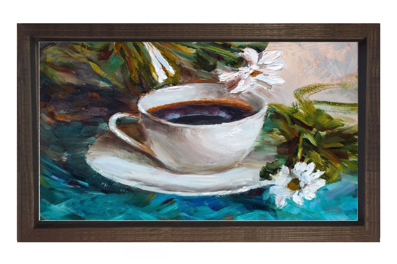 Kahve Reprödiksiyon Tablosu Kahverengi Ahşap - 50x70