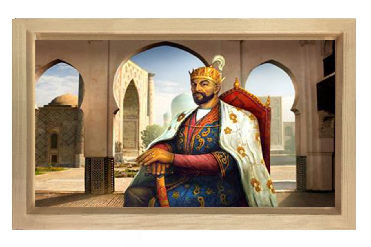 Timur Tablosu Naturel Ahşap Çerçeve - 40x60