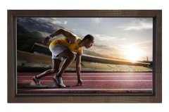 Atletizim koşucusu Tablosu Kahverengi Ahşap - 50x70