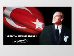 Atatürk Tablosu Çerçevesiz - 50x90