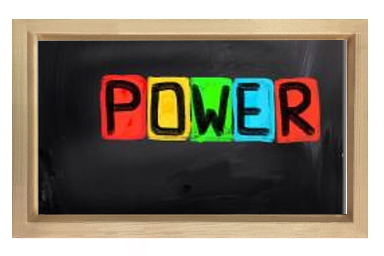 POWER Tablosu Naturel Ahşap Çerçeve - 40x60