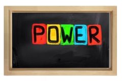 POWER Tablosu Naturel Ahşap Çerçeve - 40x60
