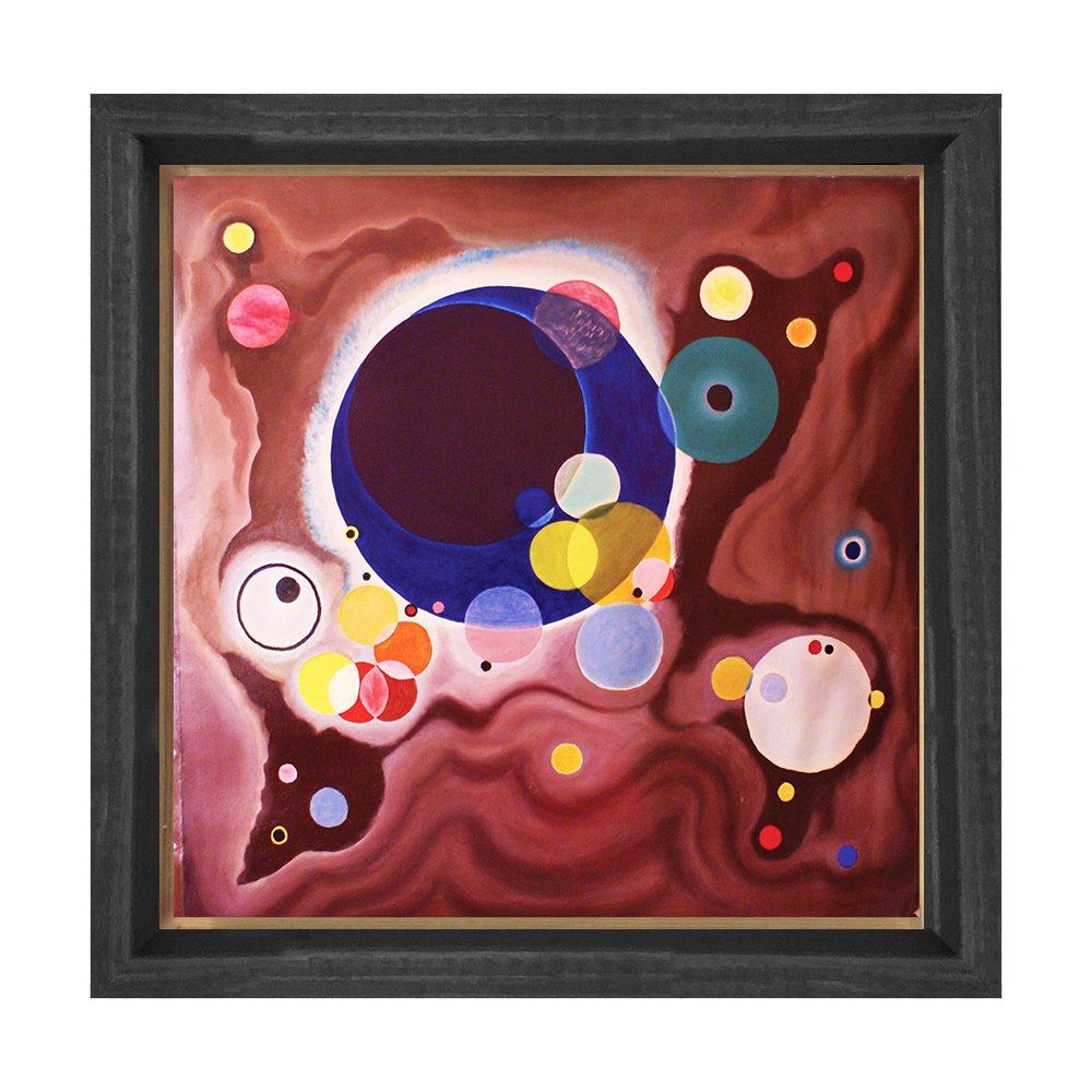 Vassily Kandisky Tablosu Siyah Ahşap Çerçeve - 80x80