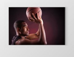 Basketbolcu ve Top Tablosu Çerçevesiz - 50x90