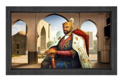Timur Tablosu Siyah Ahşap Çerçeve - 45x30