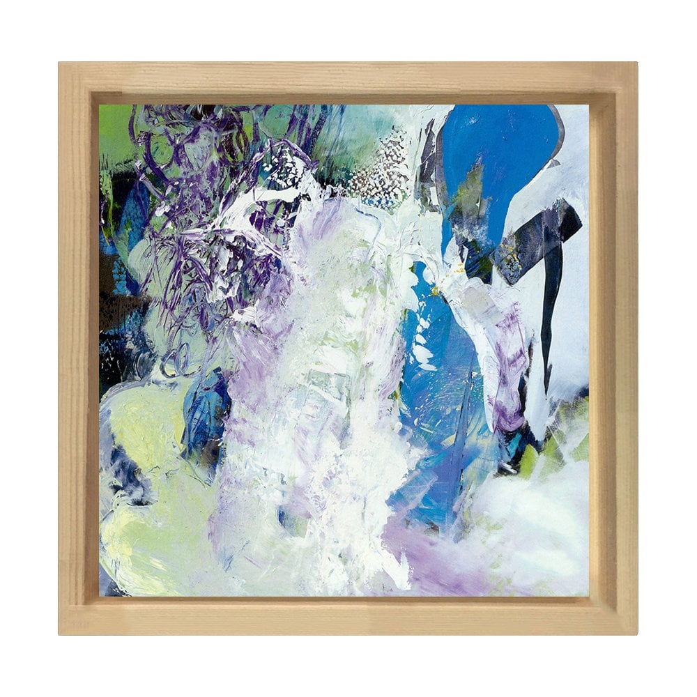 Soyut Reprodüksiyon Tablosu Naturel Ahşap Çerçeve - 80x80