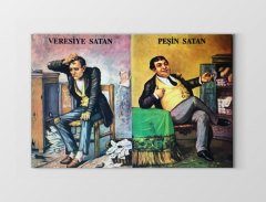 Peşin Alan Veresiye Satan Tablosu Çerçevesiz - 70x100