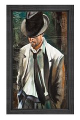 Karizma Adam Tablosu Siyah Ahşap - 40x60