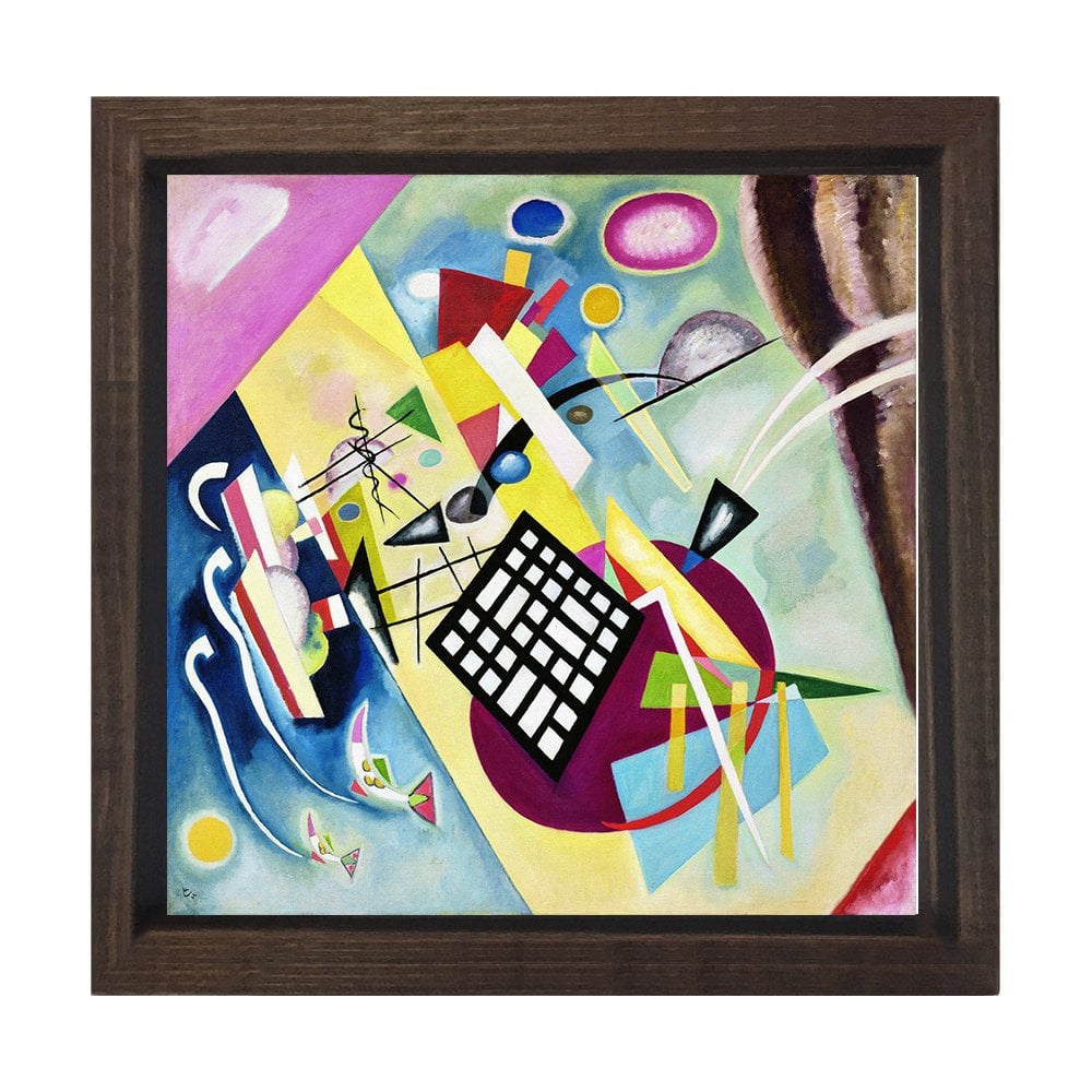 Vassily Kandisky Tablosu Kahverengi Ahşap Çerçeve - 100x100