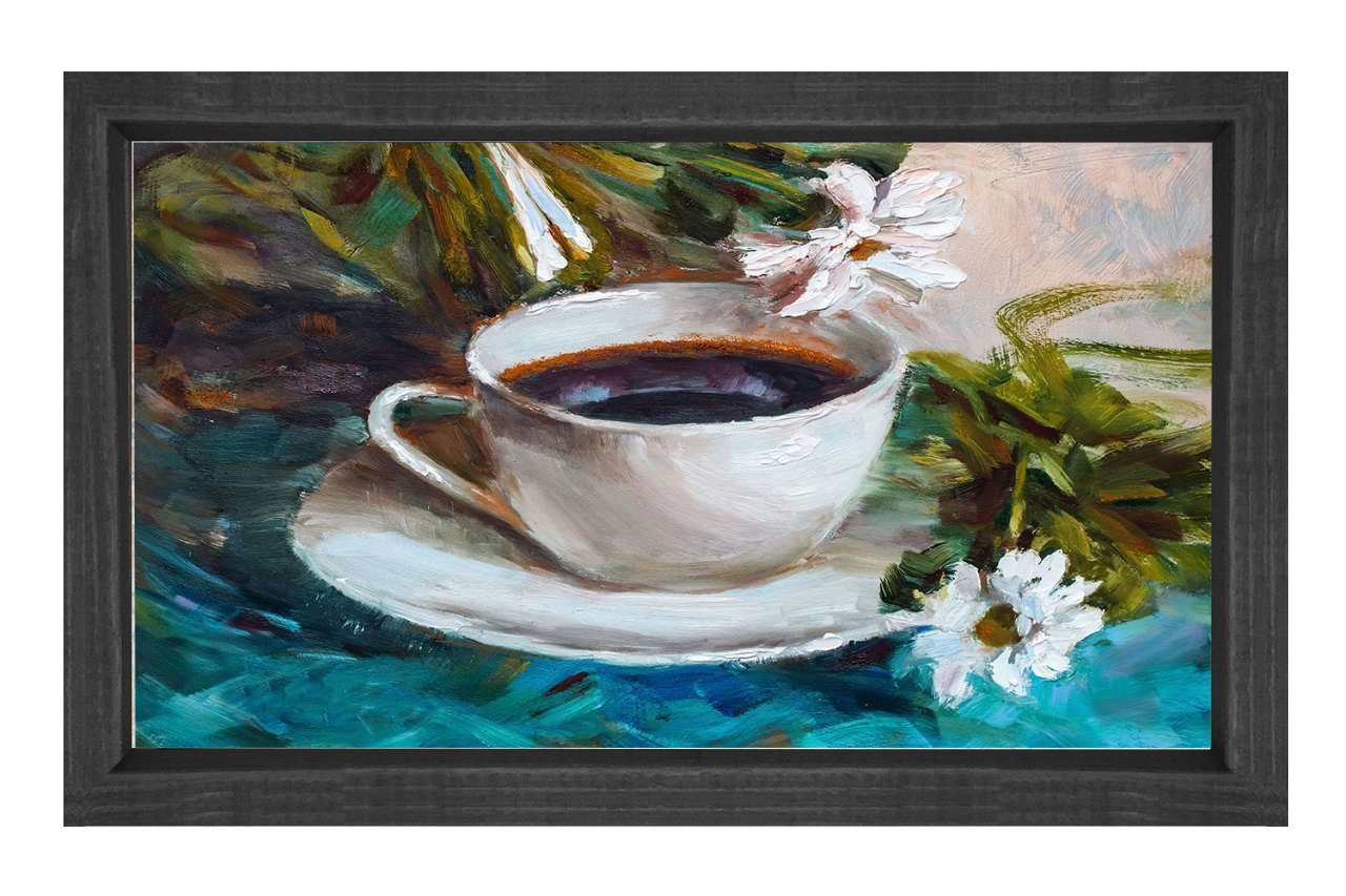 Kahve Reprödiksiyon Tablosu Siyah Ahşap - 70x100