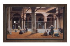 Camii Tablosu Kahverengi Ahşap Çerçeve - 50x70