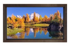 Sonbahar Ve Göl Tablosu Kahverengi Ahşap Çerçeve - 50x70