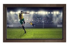 Futbol Şut Çekme Tablosu Kahverengi Ahşap - 100x150