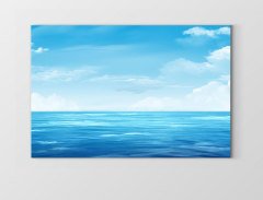 Gökyüzü ve Deniz Tablosu Çerçevesiz - 40x60