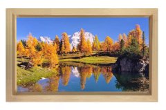 Sonbahar Ve Göl Tablosu Naturel Ahşap Çerçeve - 100x200