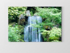 Orman Şelalesi Tablosu Çerçevesiz - 100x200