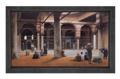 Camii Tablosu Siyah Ahşap Çerçeve - 100x150