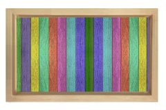Renkli Ahşap Tablosu Naturel Ahşap Çerçeve - 100x200