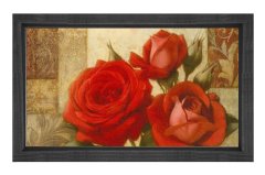 Güller Çiçek Dekoratif Tablosu Siyah Ahşap Çerçeve - 100x150