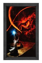 Baldrog VS Gandalf Tablosu Siyah Ahşap Çerçeve - 50x90