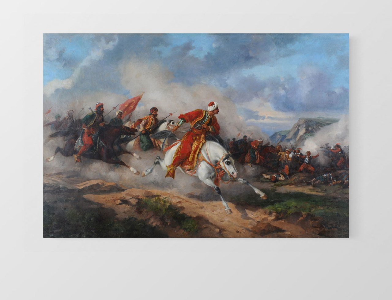 Mohaç Savaşı Tablosu Çerçevesiz - 40x60