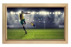 Futbol Şut Çekme Tablosu Naturel Ahşap - 50x70