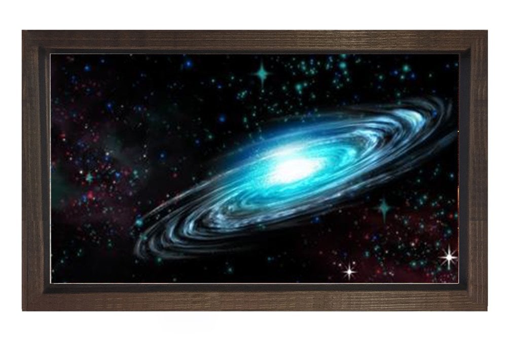 Evren ve Uzay Tablosu Kahverengi Ahşap - 100x200