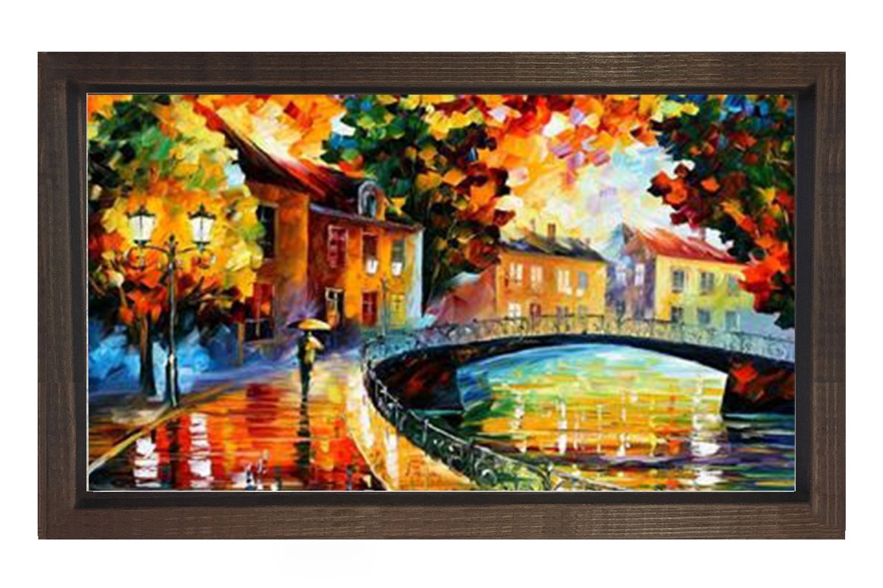 Köprülü Şehir Reprödiksiyon Tablosu Kahverengi Ahşap - 40x60