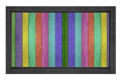 Renkli Ahşap Tablosu Siyah Ahşap Çerçeve - 40x60