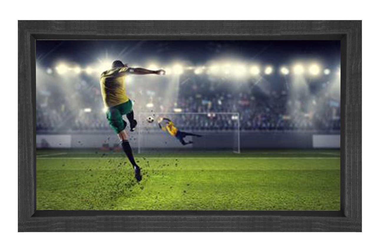 Futbol Şut Çekme Tablosu Siyah Ahşap - 40x60