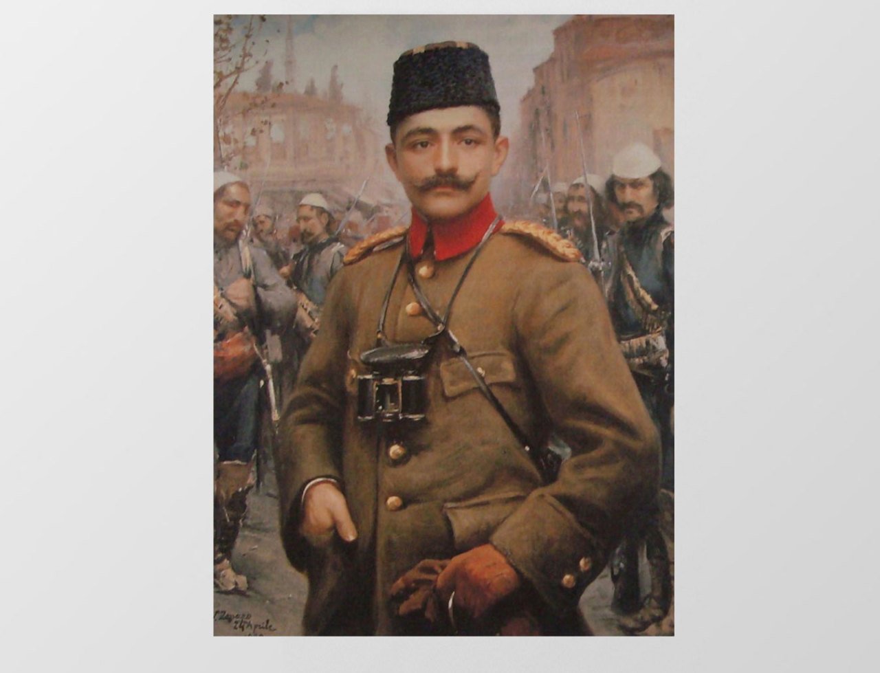 Enver Paşa Tablosu Çerçevesiz - 45x30