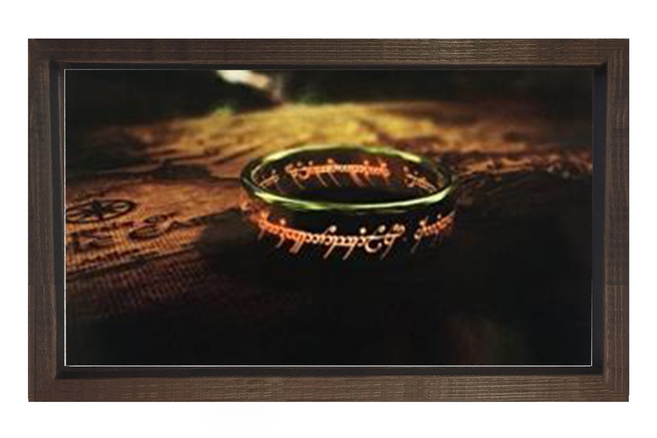 Sauron Yüzüğü Tablosu Kahverengi Ahşap Çerçeve - 50x70